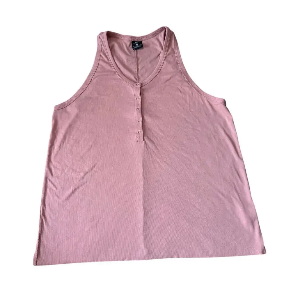 Nike Dri Fit tank top, Lightweight, quick dry, Pink; women's XL; Snap up